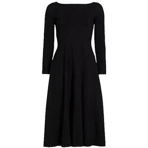 NEW Reformation Wiley Stretch Cotton Midi-Dress black Size XL #2950